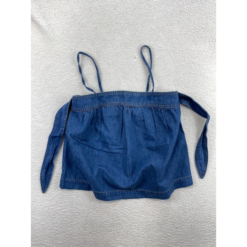 Madewell Top Convertible Tie-Back Alberta Wash Women's Size XS Blue Cami Casual - Picture 8 of 10